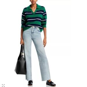 AQUA High Rise Wide Leg Jeans Light Wash Sz 30 NWT